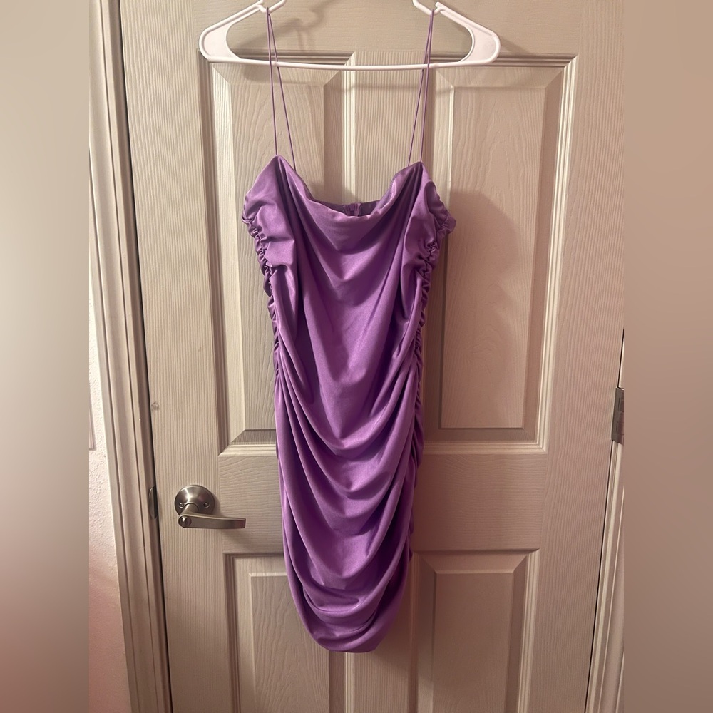 B Darlin Lilac Backless Dress
